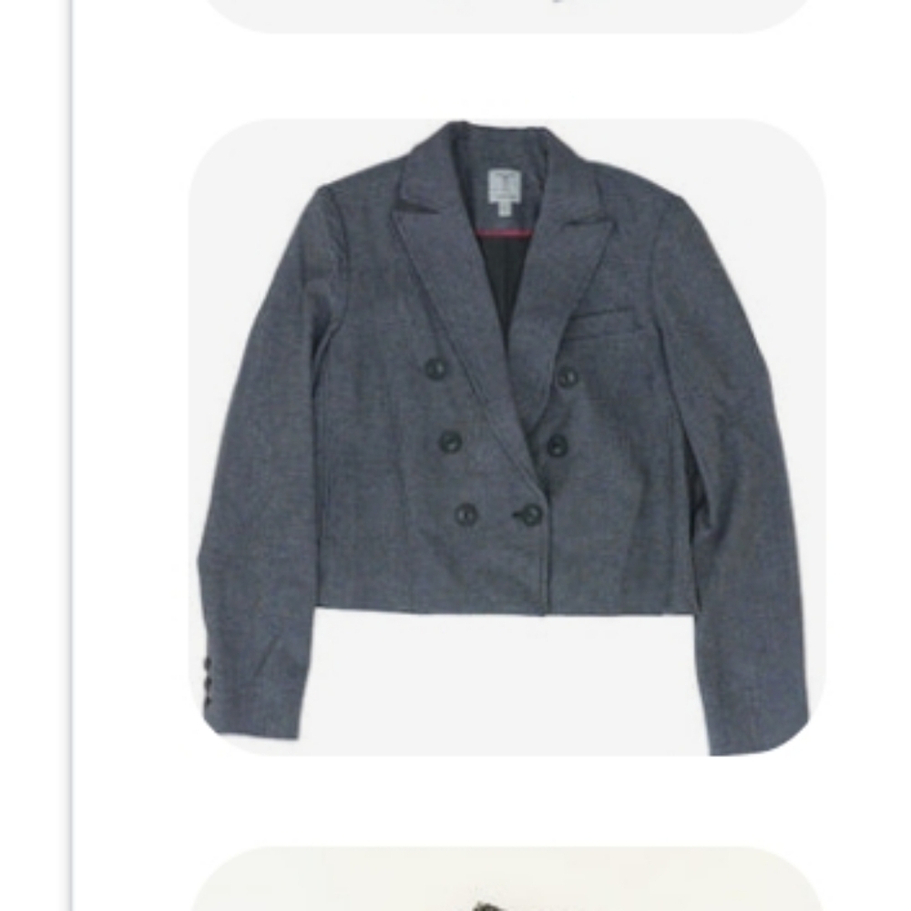 Tristan Gray Blue Double-Breasted Work Jacket